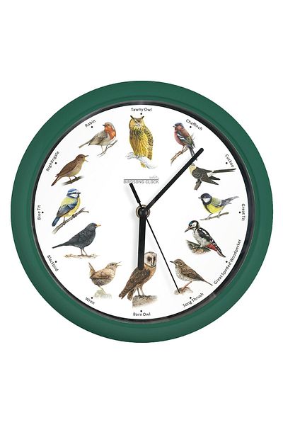 Mediashop Ceas de perete Starlyf Birdsong Clock 12 cantece diferite de pasari Verde