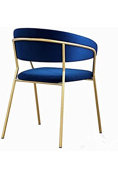 MAPLE HOME DECORATION كراسي مخملية قوية، كراسي طعام عصرية مميزة، كرسي بذراعين مريح من الفلانيل لغرفة المعيشة