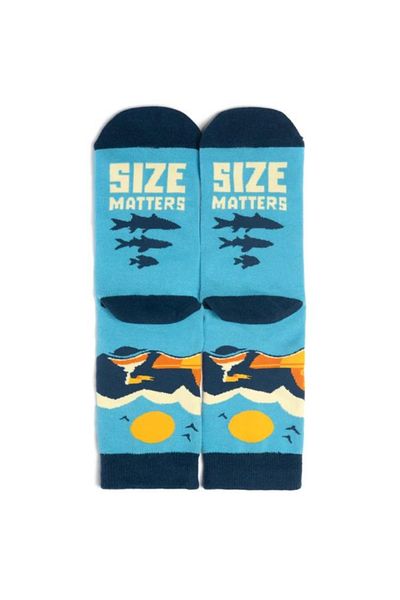 OEM Sosete amuzante pentru pescari, Size matters, Marime universala: 40-44