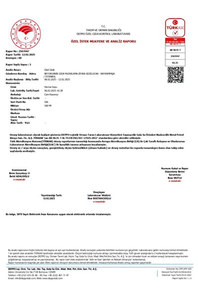 BEYGURME Hurma Suyu Konsantresi 248gr (PESTİSİT ANALİZLİ)