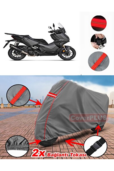 CoverPlus Honda ADV350 Branda Motor Brandası Motorsiklet Örtüsü Çadır Kırmızı...