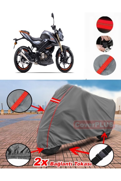 CoverPlus Qj Srk125 S Tarpaulin Motor Tarpaulin Motorbike Cover Tent Red with...