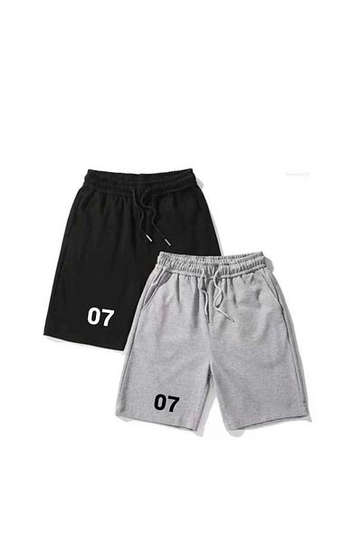 woonkey UNISEX PRINTED ΧΤΕΝΙΣΜΕΝΟ ΣΟΡΤΣ ΜΑΥΡΟ ΚΑΙ ΓΚΡΙ ΣΕΤ 2 ΝΕΑ ΣΕΖΟΝ