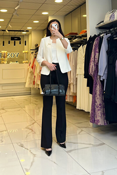 Vosse Ekol Ekru Blazer Ceket