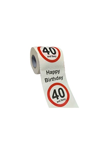 OEM Hartie igienica amuzanta, Aniversare 40 de ani, 2 straturi, Mesaj "Happy ...
