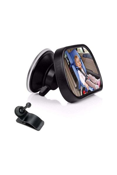 fulina Baby Car Mirror for Back Seat,360°Adjustable,Rotation Lock,Curved Mirror,for Car,8.8x5.8x1.3cm
