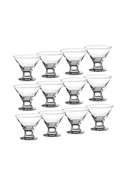 Dania Set of clear glass dessert cups with a heel, 60 ml capacity