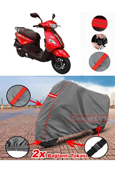 CoverPlus Kral Motor KR-44 Loyal 50 قماش القنب غطاء دراجة نارية قماش القنب خي...