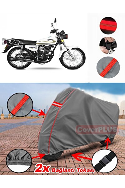 CoverPlus يوكي YK125 ريكس القماش المشمع غطاء دراجة نارية غطاء خيمة أحمر مخيط ...