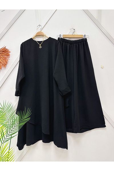 YEDİLALE Asymmetric Cut Casual Summer Double Set [1 Number 38-40 Size, 2(40-42), 3(42-44), 4 (44-46)]