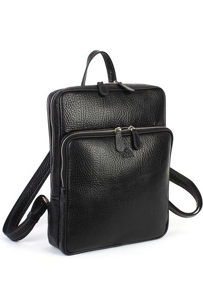Aka Leather Black Backpack 905 60