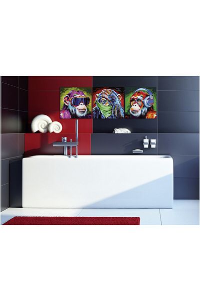 SCHIPPER Set de imagini cu numere Schipper Triptic - Cele trei maimuțe