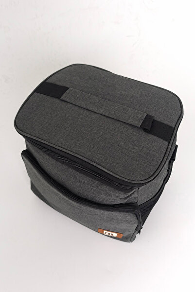 YOYOSO Siyah Çift Gözlü Yemek Çantası