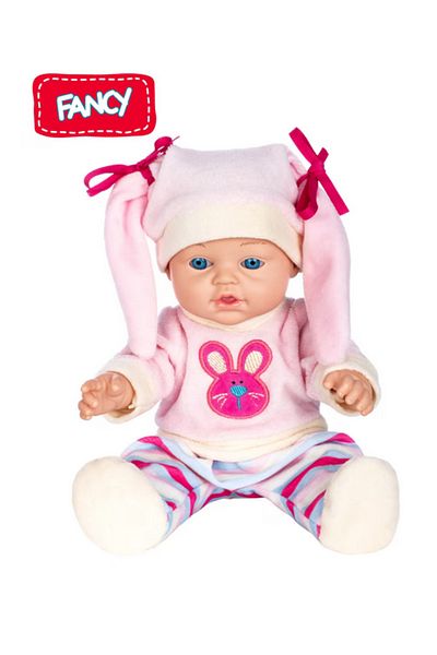 Fancy Baby doll with clothes, 30cm