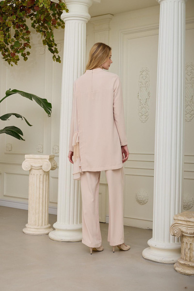 Moodbasic Marwa by Dantelli̇ Chiffon Ruffled Crepe Suit