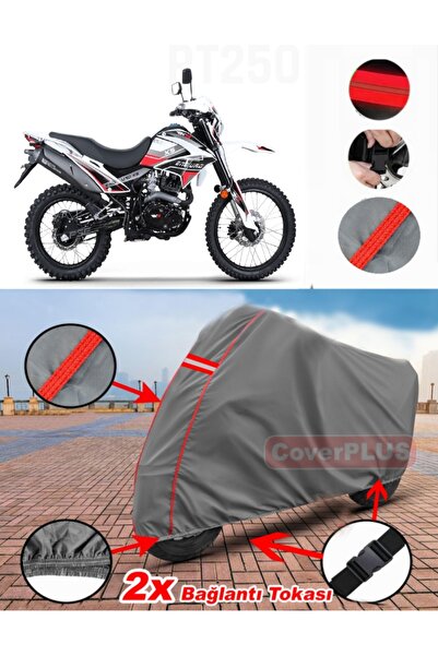 CoverPlus Rks Rt250 Tarpaulin Motor Tarpaulin Motorcycle Cover Tent Red Stitc...