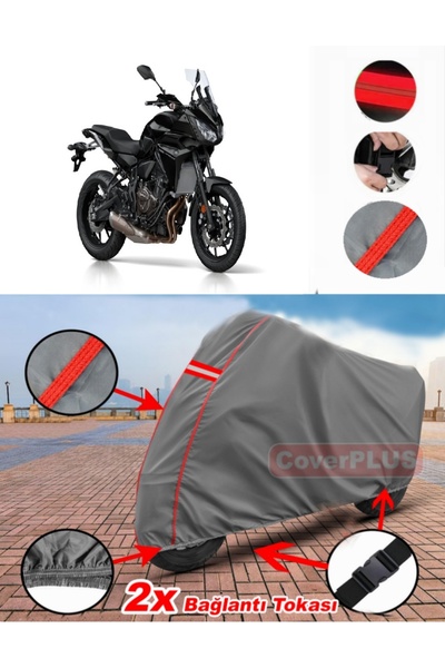 CoverPlus ياماها تراسر 700 قماش القنب موتور القماش القطني غطاء دراجة نارية خي...