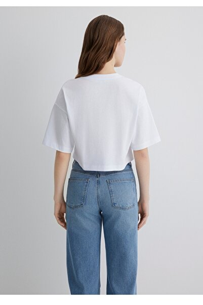 Mavi Футболка з принтом логотипу та кроєм crop