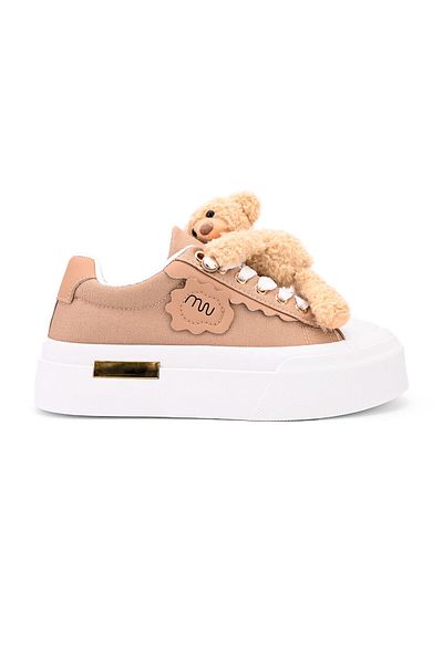 Tmall Pantofi sport pentru femei, accesoriu detașabil cu ursuleț de pluș, D1425, kaki