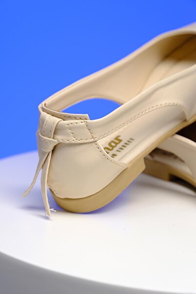 Oksit Bekkin Women's Ballerinas with Open Side and Bow Detail on the Back