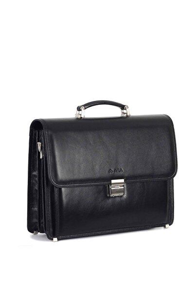 Aka Deri Leather Black Classic Briefcase 290 1
