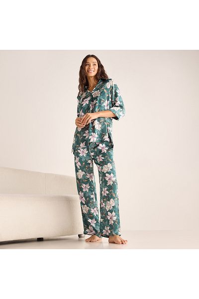 FAV Printed Collar Shirt and Pyjama Set