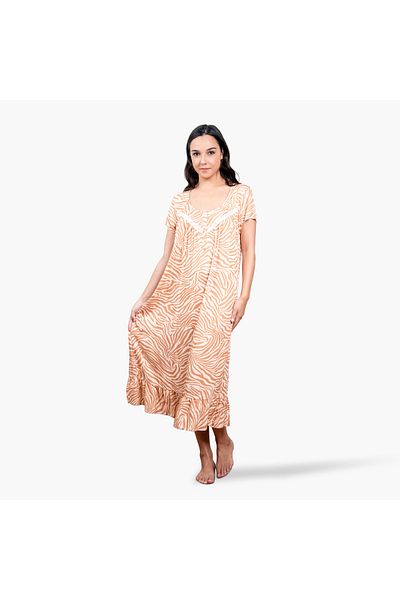 Aadaraya Animal Print Night Gown