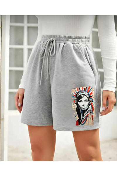 belean Printed Women's Regular Shorts Sweat-Wicking Summer Sea Home Casual Shorts