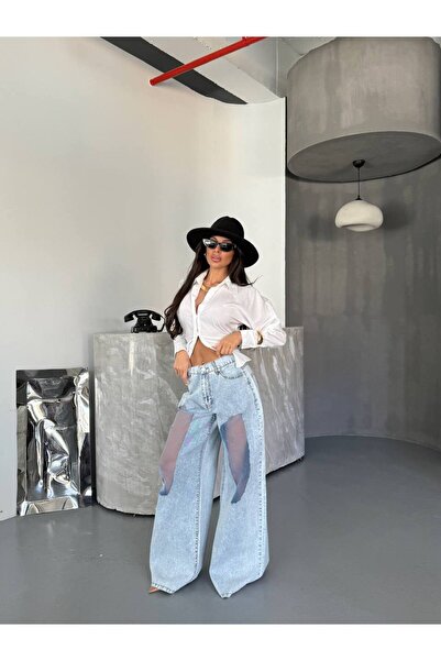 DENİKK KTrend Özel Tasarım Bol Paça Rahat Kalip Palazzo Pantolon