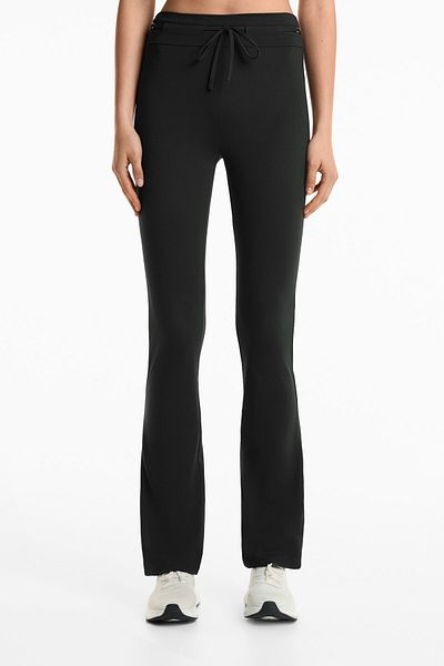 Oysho Comfortlux belted flare trousers