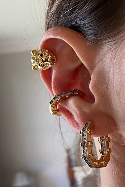 gaila design Altın Sarı Bague Küpe