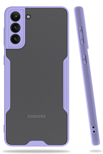 NewFace حافظة سامسونج جالاكسي S21 بلس من السيليكون البلاتيني - ليلك SPTGL