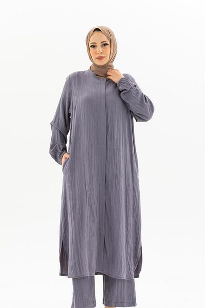 nevmira Bürümcük Hajj Umrah Suit Crew Neck with Hidden Zipper