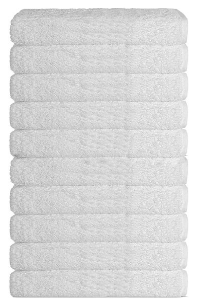 Mira Home 10 Pack Hotel Bath Towel 100% Cotton 90X150 cm White 16/1 Aksoft 610 Gr