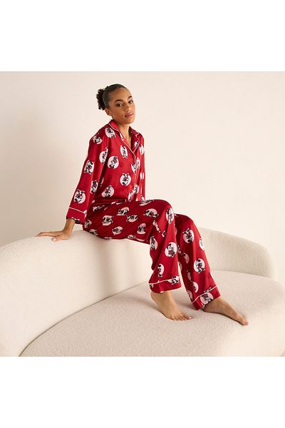 FAV Minnie Mouse Print Long Sleeved Shirt and Pyjama Set