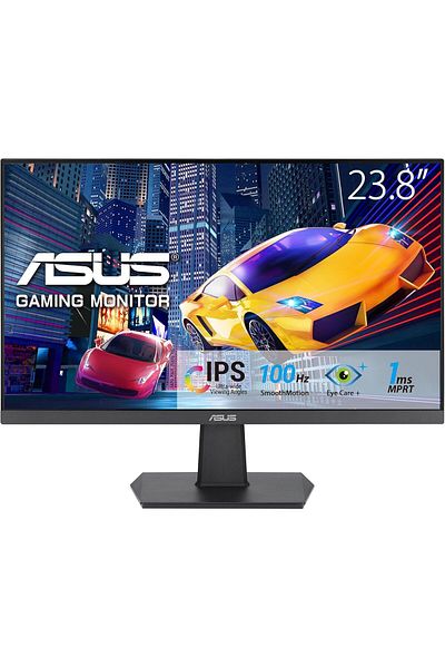 ASUS شاشة ألعاب ASUS VA24EHF Eye Care مقاس 24 بوصة (عرض 23.8 بوصة)، IPS، FHD، بدون إطار، 100 هرتز، Adaptive S