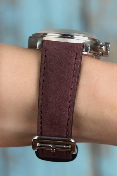 Onywatch 20mm Gerçek Nubuk Derisi Kordon 20 mm Deri Kordon 20 mm Deri Kayış 2...