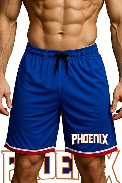 TOP GLORY Αθλητικό σορτς μπάσκετ Phoenix με στάμπα με τσέπες