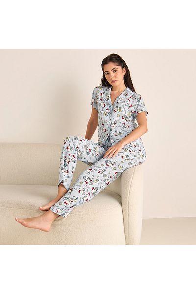 FAV Hello Kitty Print Shirt and Pyjama Set