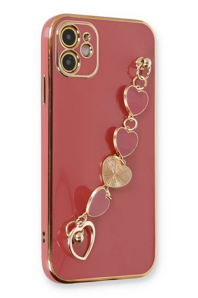 NewFace جراب ايفون 12 ايسيلا سيليكون - احمر YNSMR