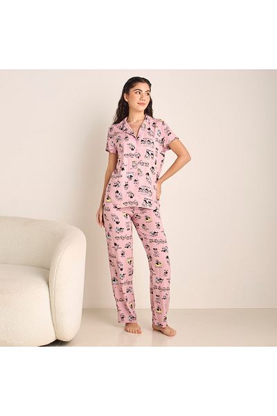 FAV Minions Print Shirt and Pyjama Set