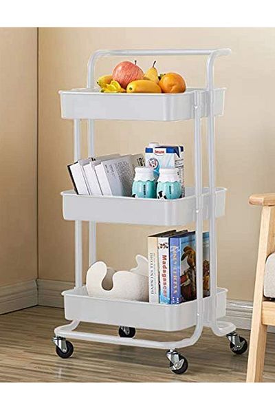 DRAMA HOME Multi-purpose storage cart with wheels 85*42*36cm Modern design for perfect organization