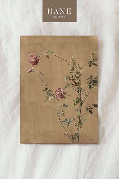 Hane Concept Poster de trandafir roz de epocă, imprimare artistică, perete de...