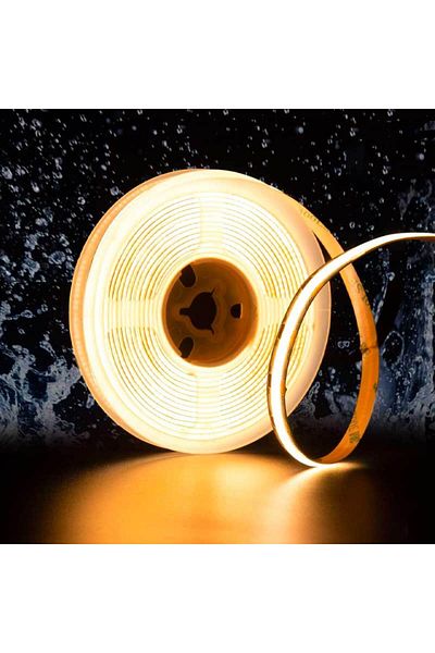 CLASSLIGHTS COB LED Strip 528LED/m, Warm White Light, Outdoor IP65, 5 meter roll, ElectroAZ