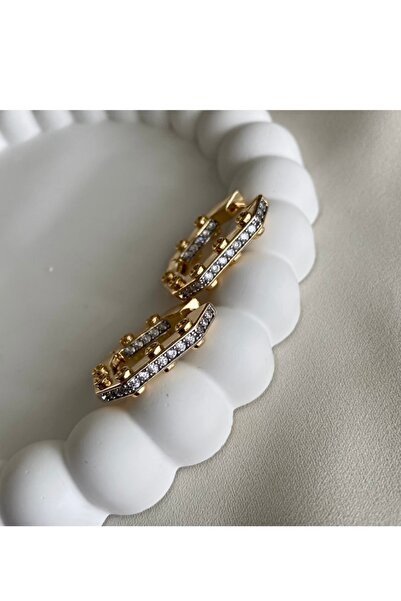 gaila design Altın Sarı Bague Küpe