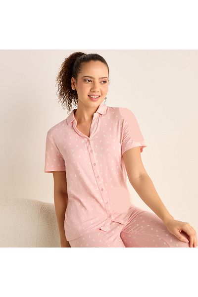 FAV All Over Print Shirt and Pyjama Set