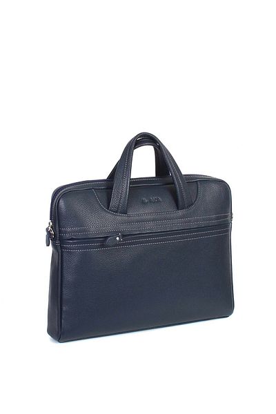 Aka Leather Navy Blue Briefcase 298 17