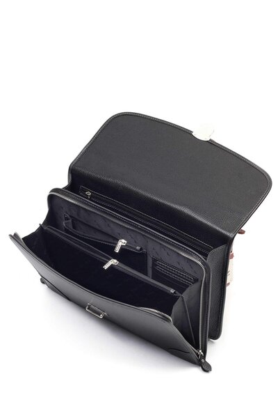 Aka Black Leather Briefcase - 255 2 Model