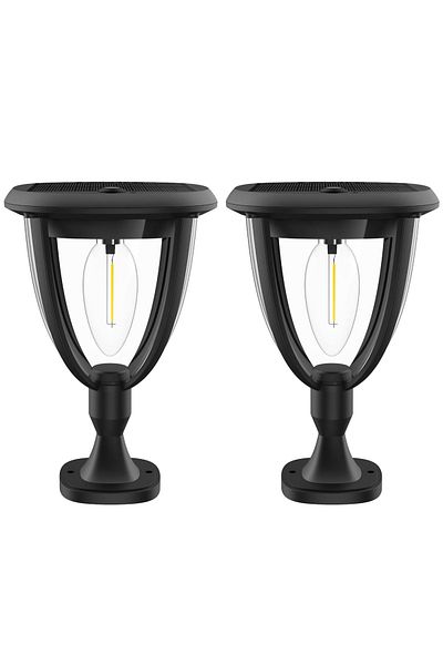 CLASSLIGHTS Set de 2 lămpi solare de perete cu LED 3 în 1 cu 3 accesorii de montare, ideale pentru alei