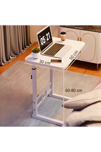 OEM Laptop table, adjustable, solid wood and metal, adjustable, 30 cm wide, 50 cm long